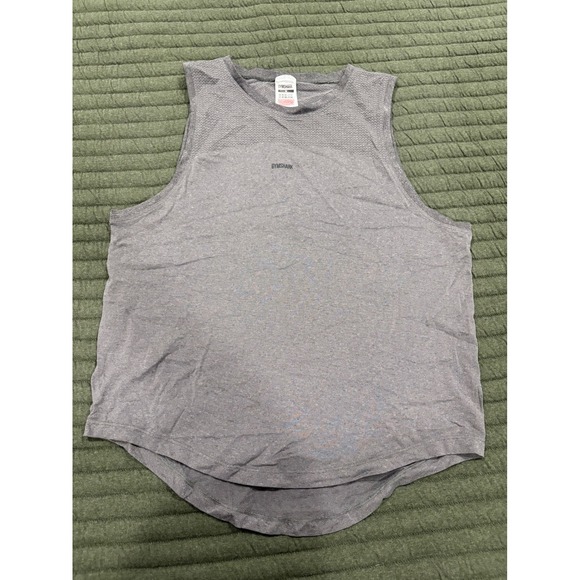 Gymshark Tops - Gymshark Flex Tank Dark Grey Charcoal Size Medium Mesh Lightweight Vest